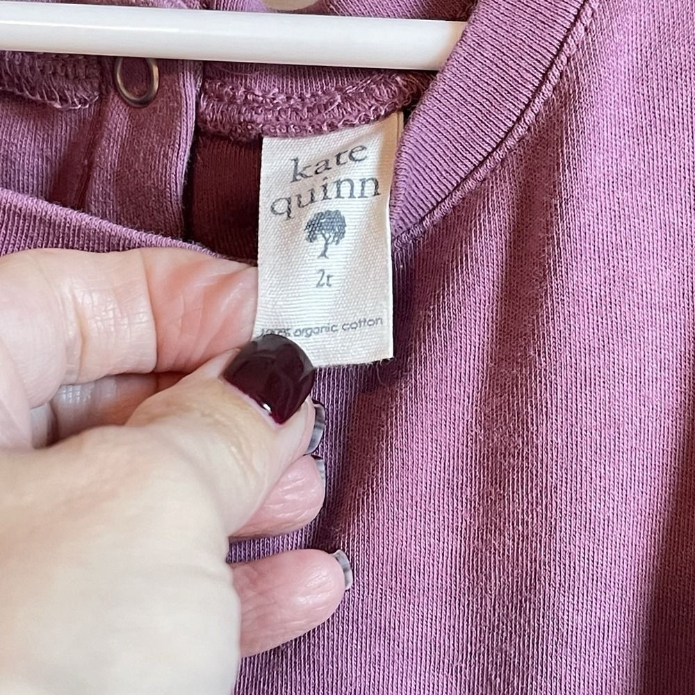 Kate Quinn Purple Ruffle Romper | Organic Cotton | Small Mark | 2T - Picture 3 of 5